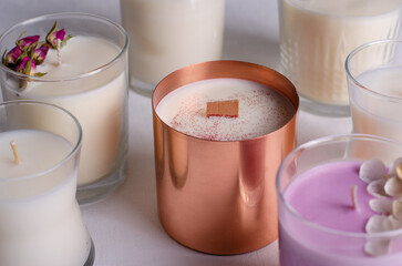 Soy Candles, Assorted Handmade Scented Candles in Glass