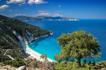 Krajobraz morski. Grecka wyspa Kefalonia.
