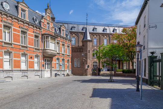 Street with a view of the Ursuline convent in Sittard.