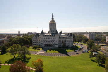 Obraz premium Connecticut state capitol building in Hartford, Connecticut.