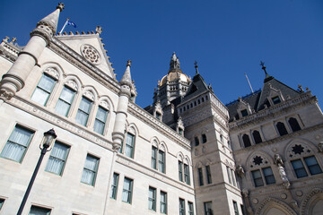 Fototapeta na wymiar Connecticut state capitol building in Hartford, Connecticut.