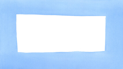 Blue azure turquoise abstract watercolor frame background for textures frame backgrounds and web banners design with copy space for text