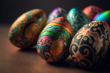 Beautifully hand painted eggs for easter