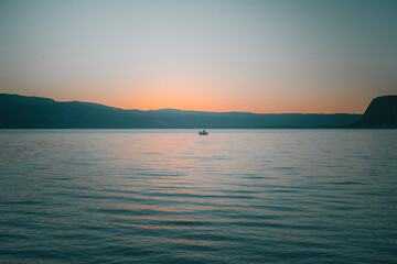 sunset in the sea