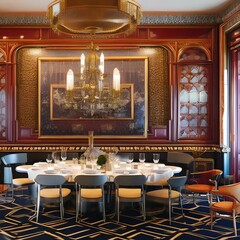 Fototapeta na wymiar a bohemian dining room that is both stylish and inviting1, Generative AI