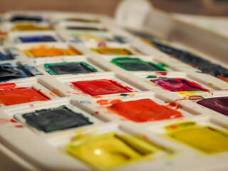 Obraz premium paints and brushes