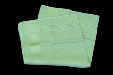 Green cotton handkerchief for men.