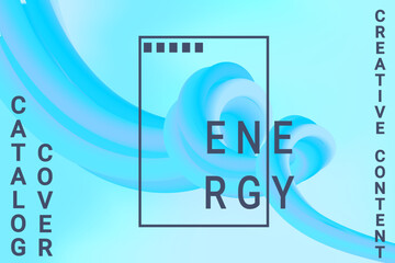 Flowers poster. Magazine cover. Abstract gradient wave background.