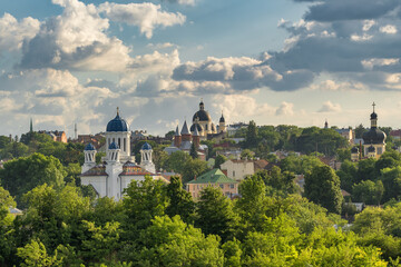 Fototapeta na wymiar Chernivtsi cityscape in summer, Ukraine.
