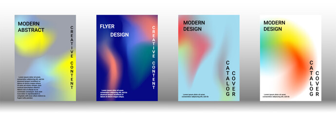 Artistic covers design. Creative fluid colors backgrounds. Set of abstract covers