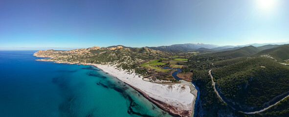 Ostriconi Beach Corsica island, France