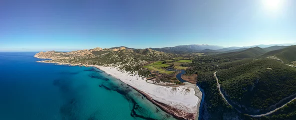 Papier Peint photo autocollant Plage de Palombaggia, Corse Ostriconi Beach Corsica island, France