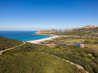 Cercles muraux Plage de Palombaggia, Corse Ostriconi Beach Corsica island, France