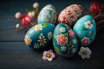 Easter eggs, are eggs that are decorated for the Christian feast of Easter, which celebrates the resurrection of Jesus. AI generated