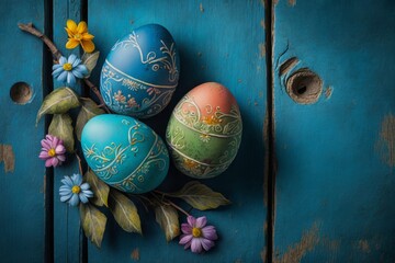 Easter eggs, are eggs that are decorated for the Christian feast of Easter, which celebrates the resurrection of Jesus. AI generated