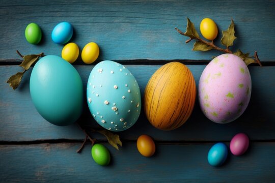 Easter eggs, are eggs that are decorated for the Christian feast of Easter, which celebrates the resurrection of Jesus. AI generated