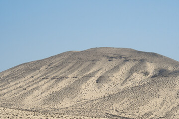Fototapeta na wymiar Dunes of the Sotavento Beach in Jandia, Fuerteventura