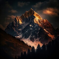 Sunset in the mountains © Cliff