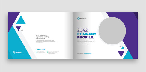 Company or corporate business profile brochure cover template layout design