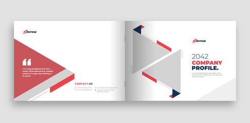 Company or corporate business profile brochure cover template layout design