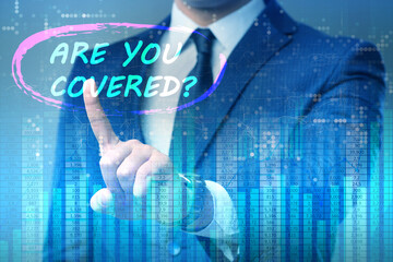 Comprehensive insurance concept with question