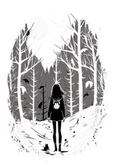 Chica en el bosque