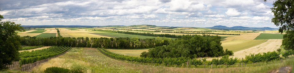 dry summer landscape cloudy weather panorama