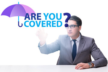 Insurance concept with the question are you covered