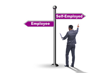 Concept of choosing self-employed versus employment
