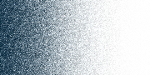 Stipple pattern, dotted geometric background. Stippling, dotwork drawing, shading using dots. Pixel disintegration, random halftone effect. White noise grainy texture. Vector illustration