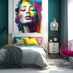Elegant bedroom. ai