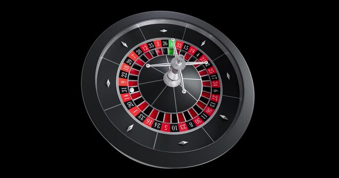 3d rendering - Casino roulette wheel - clear background