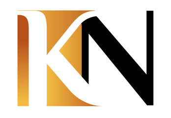 Letter KN Logo, Colorful kn logo icon design for your business