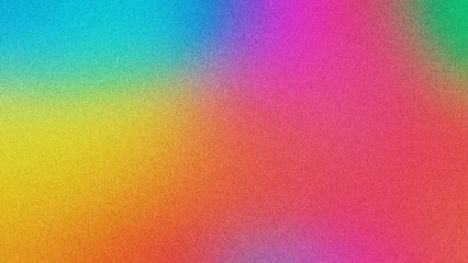 Gardinen Farbenfroh 4K Digital grainy gradient with a colorful soft noise effect. A unique blend of vintage vibes and lo-fi VHS Glitch Texture.  © Anton