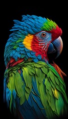 Obraz premium Brilliant Beauty: A Portrait of a Colorful Parrot