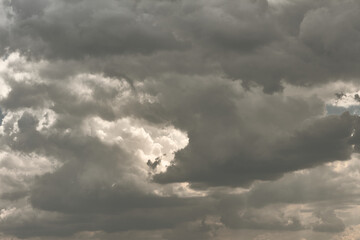 Naklejka na ściany i meble Sky is in the clouds. Overcast.