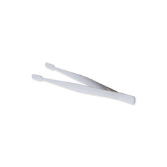 Metal tweezers isolated over white background