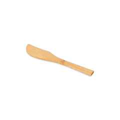 Small wooden spatula isolated over white background