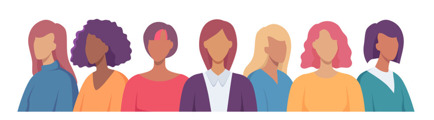 Modern women characters vector design illustration