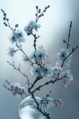 illustration,beautiful plum blossoms,generative ai