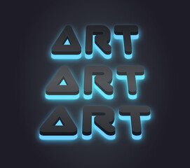 letter word words letters 3D neon lightblue blue technology techno colorfull colour 
