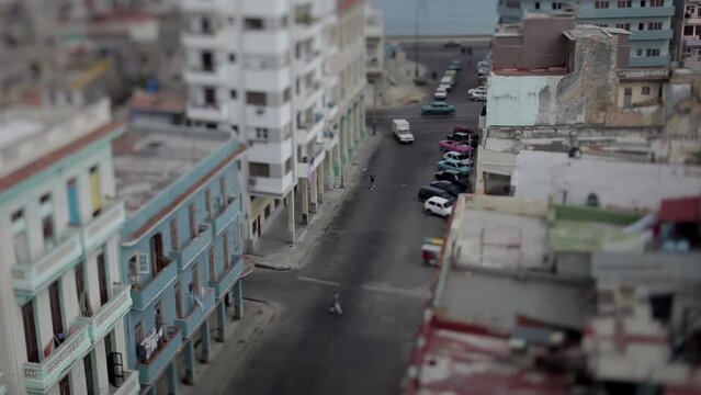 Havana street scene tilt and shift
