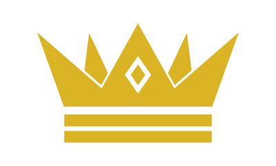 king crown golden metal logo