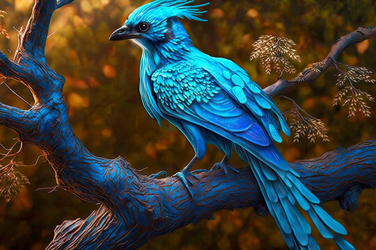 blue firebird animal