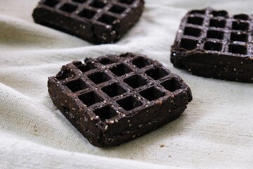belgian waffles, chocolate belgian waffles	