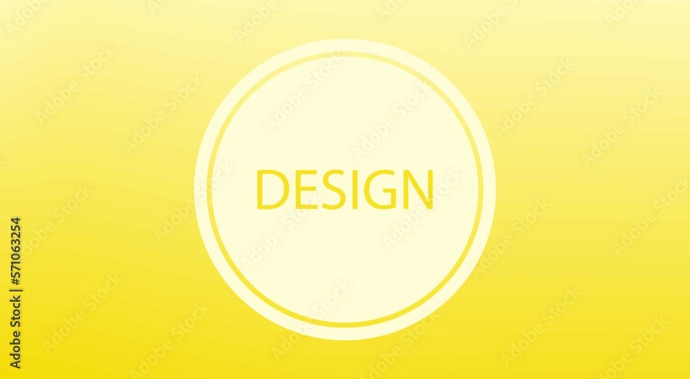 Poster abstract yellow background with round frame. template banner with space for placing text or logo. ve