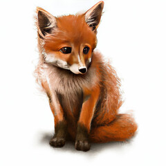 Obraz premium Lonely Fox Cub