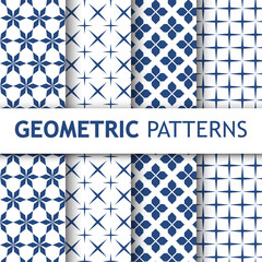Collection draw simple geometric patterns for your fabric and textile