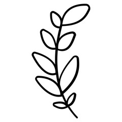 leaves and flowers icon 