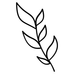 leaves and flowers icon 